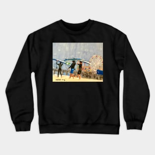 Going Surfing, Santa Monica Beach Crewneck Sweatshirt